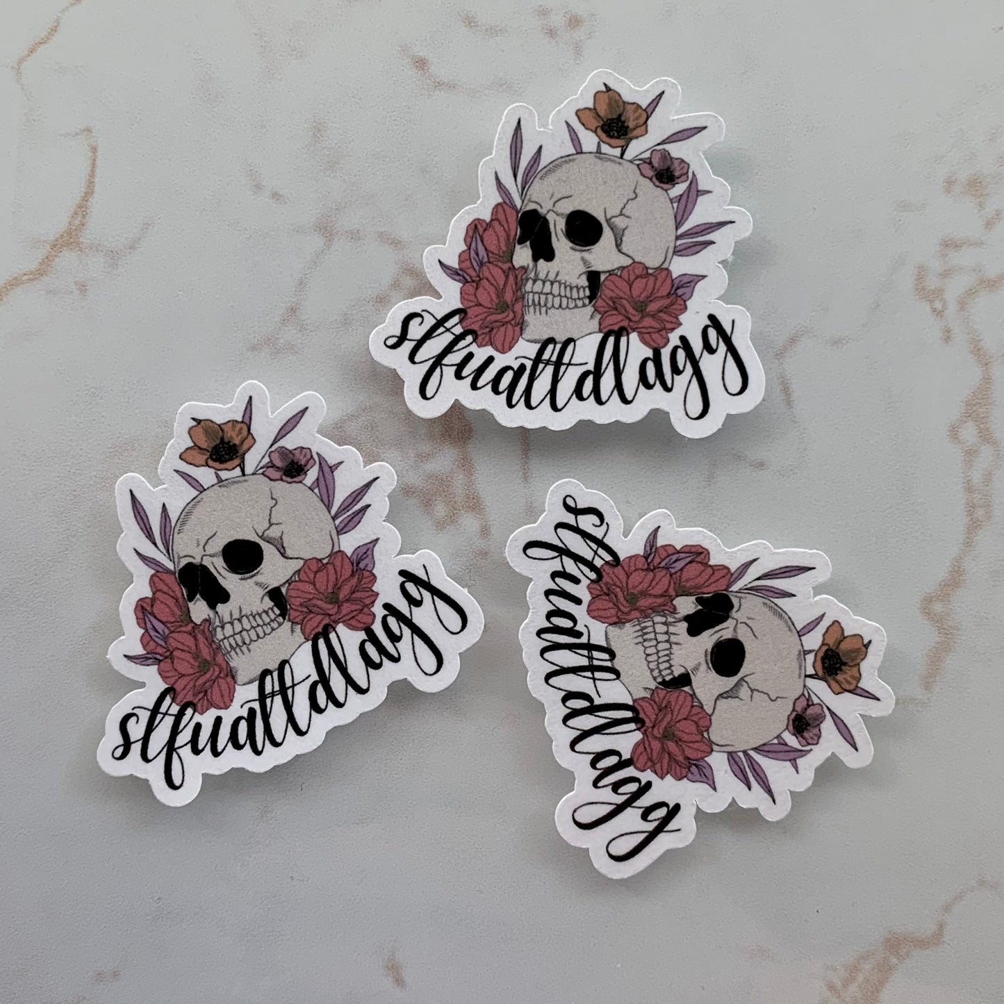 STFUATTDLAGG Skull Sticker