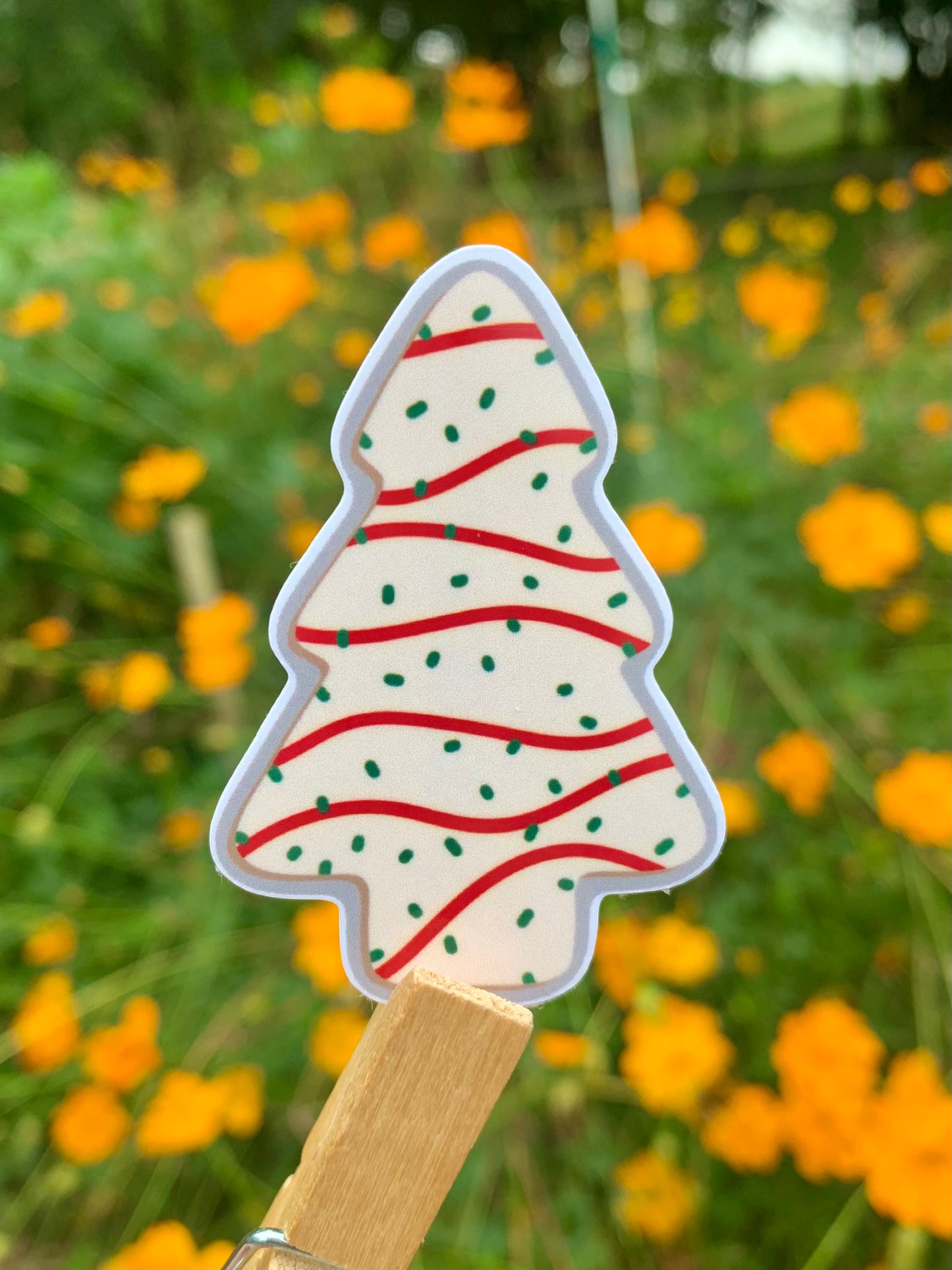 Christmas Tree Cake Sticker