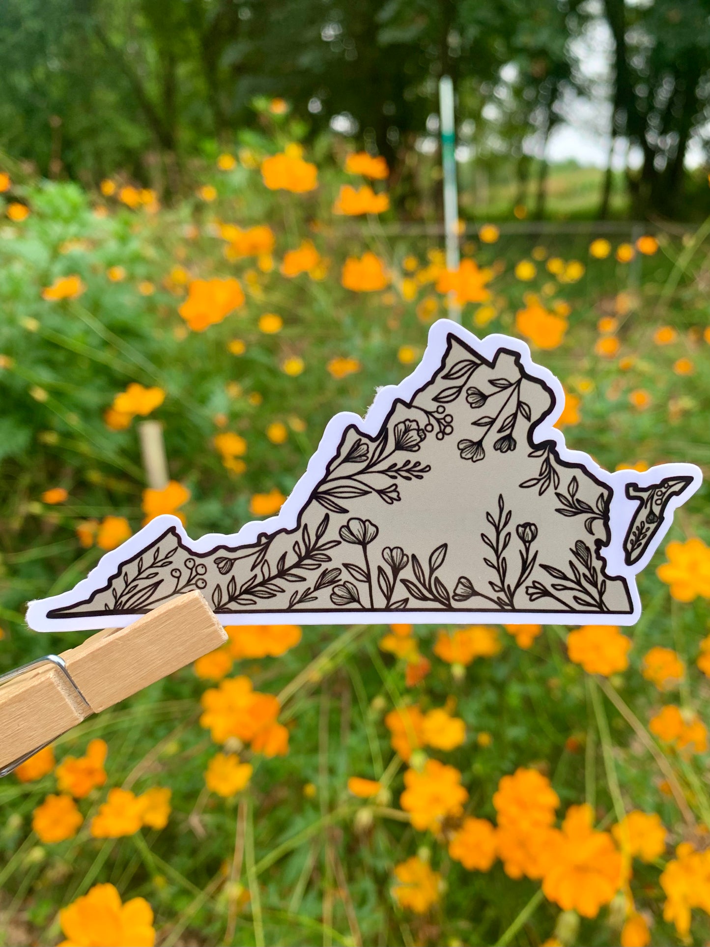 Virginia State Flowers Sticker