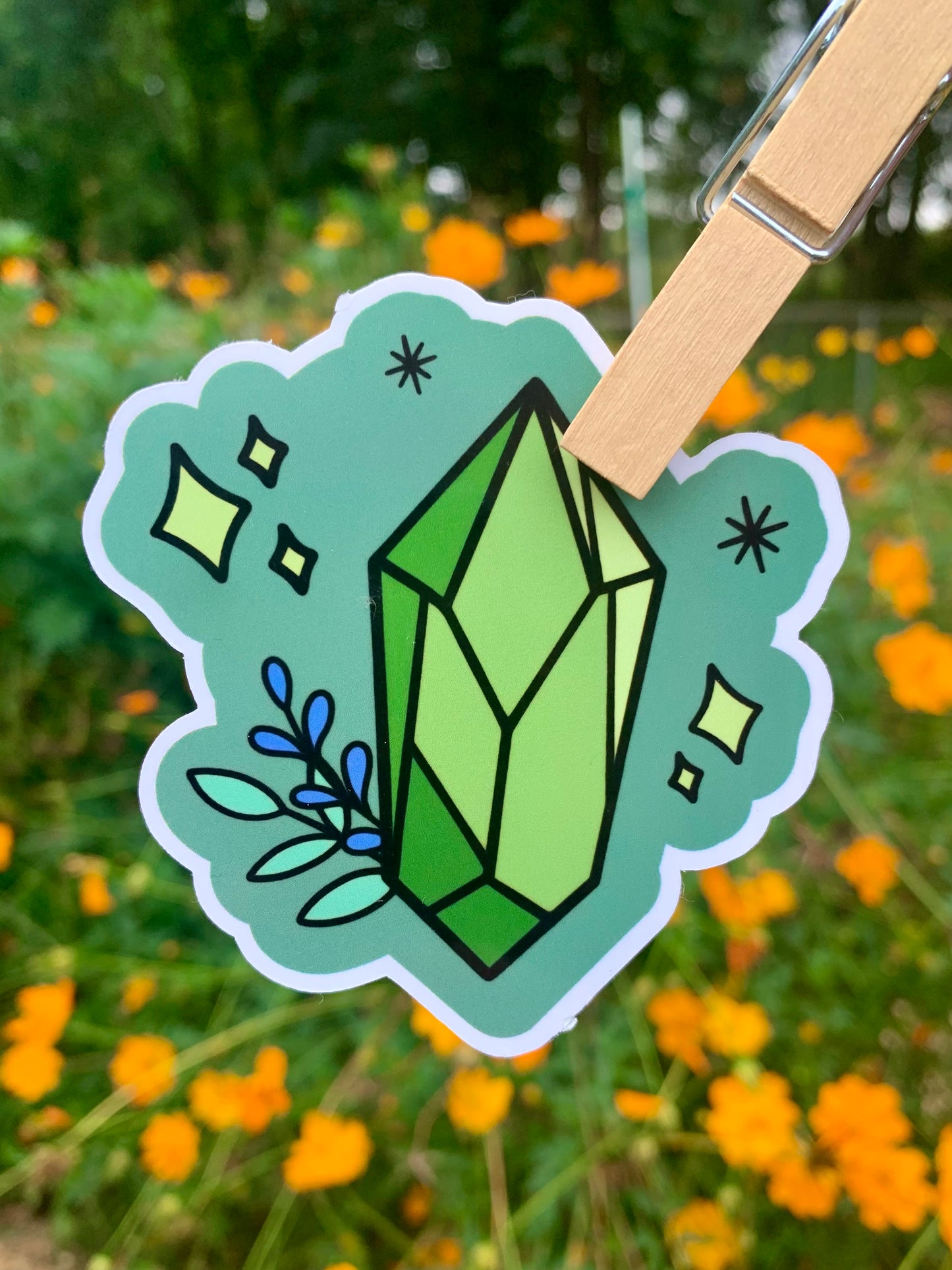 Green Crystal Sitcker