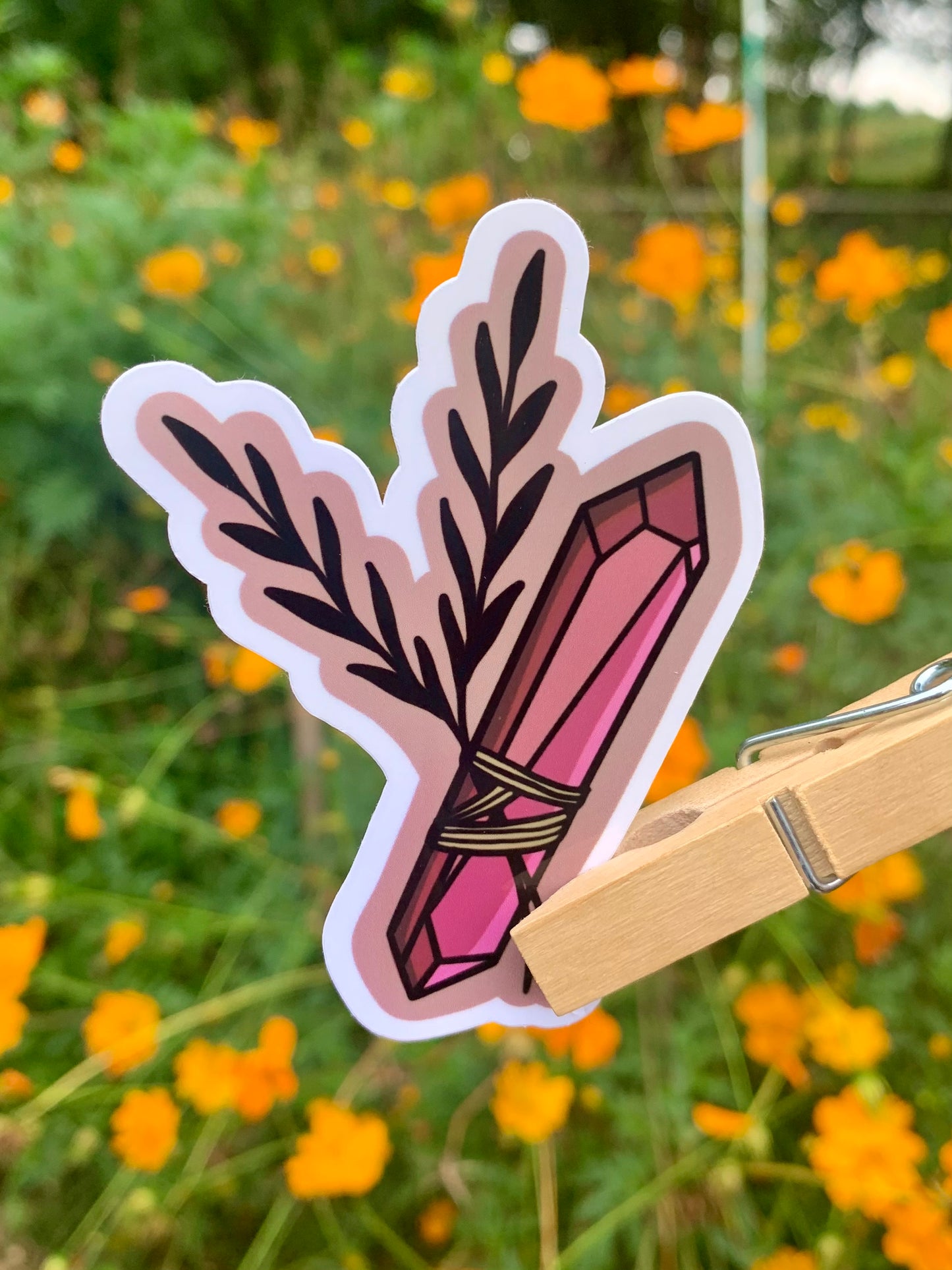 Pink Crystal Sticker