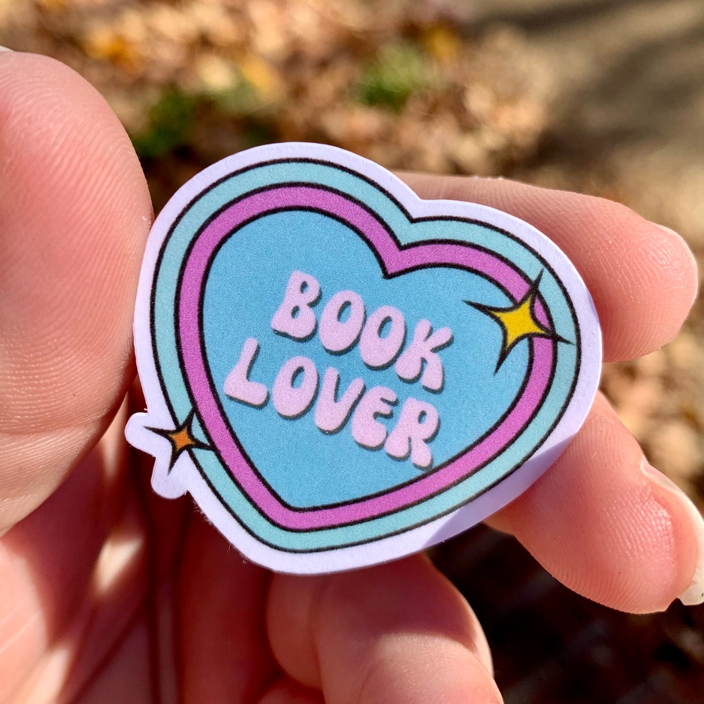 Book Lover Heart Sticker