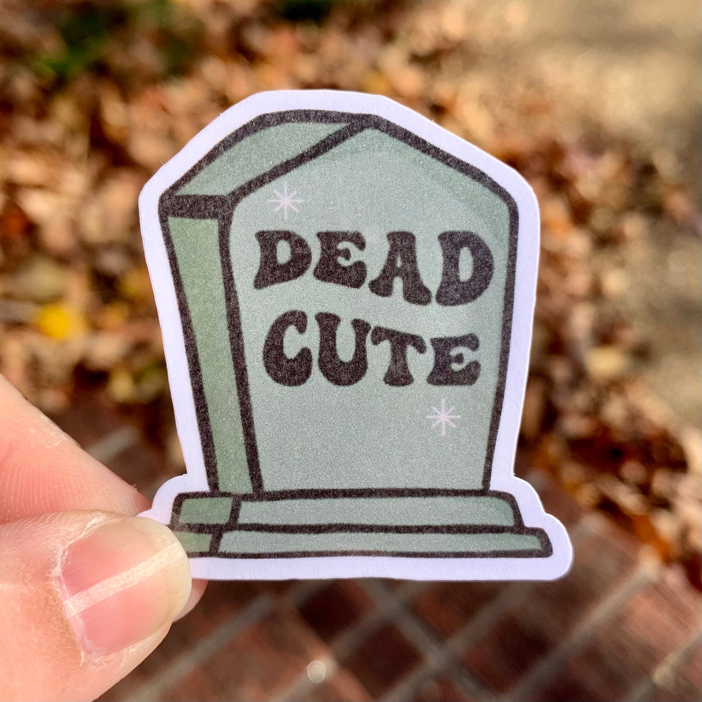 Dead Cute Gravestone Sticker