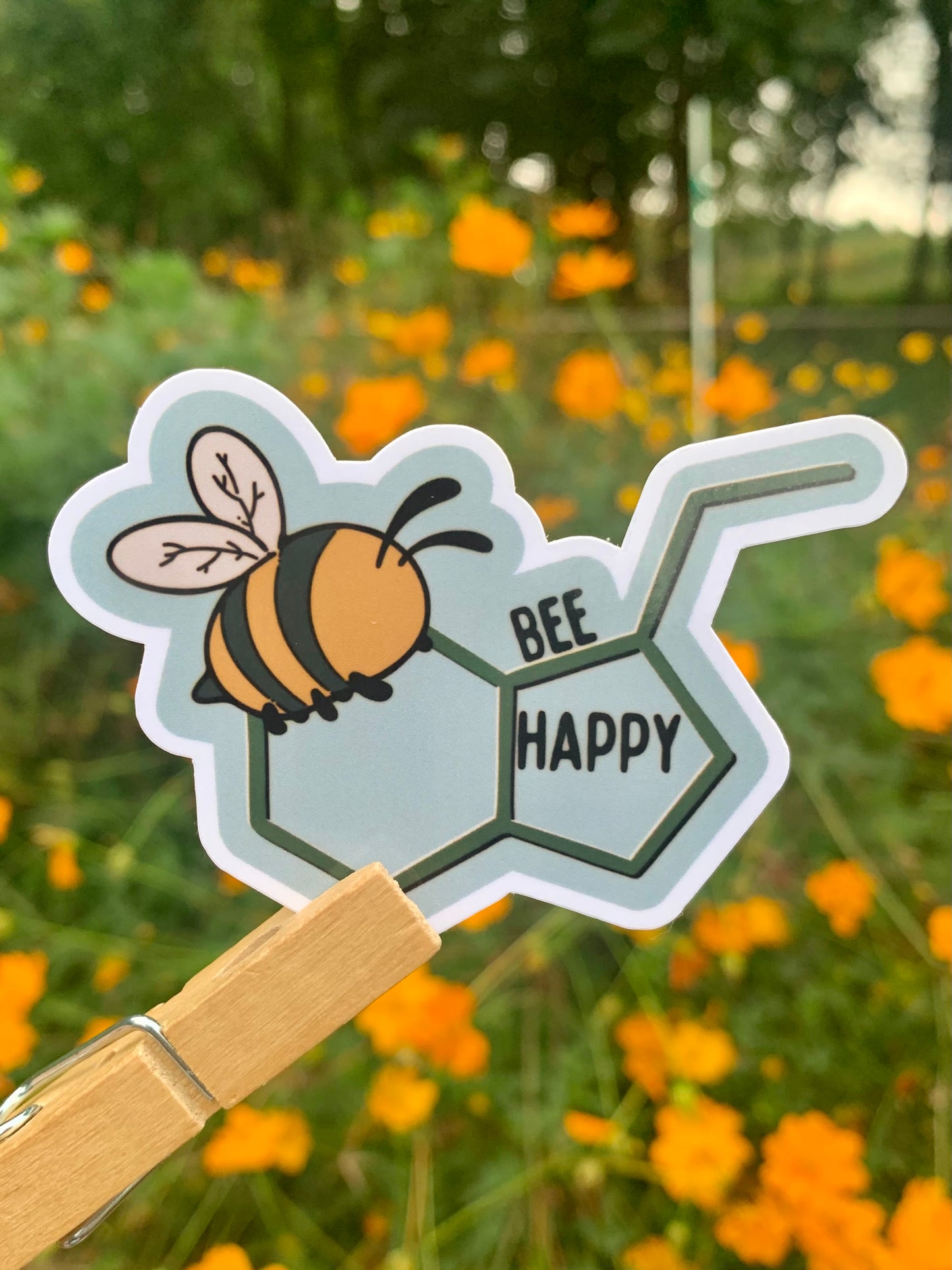 Bee Happy Sticker