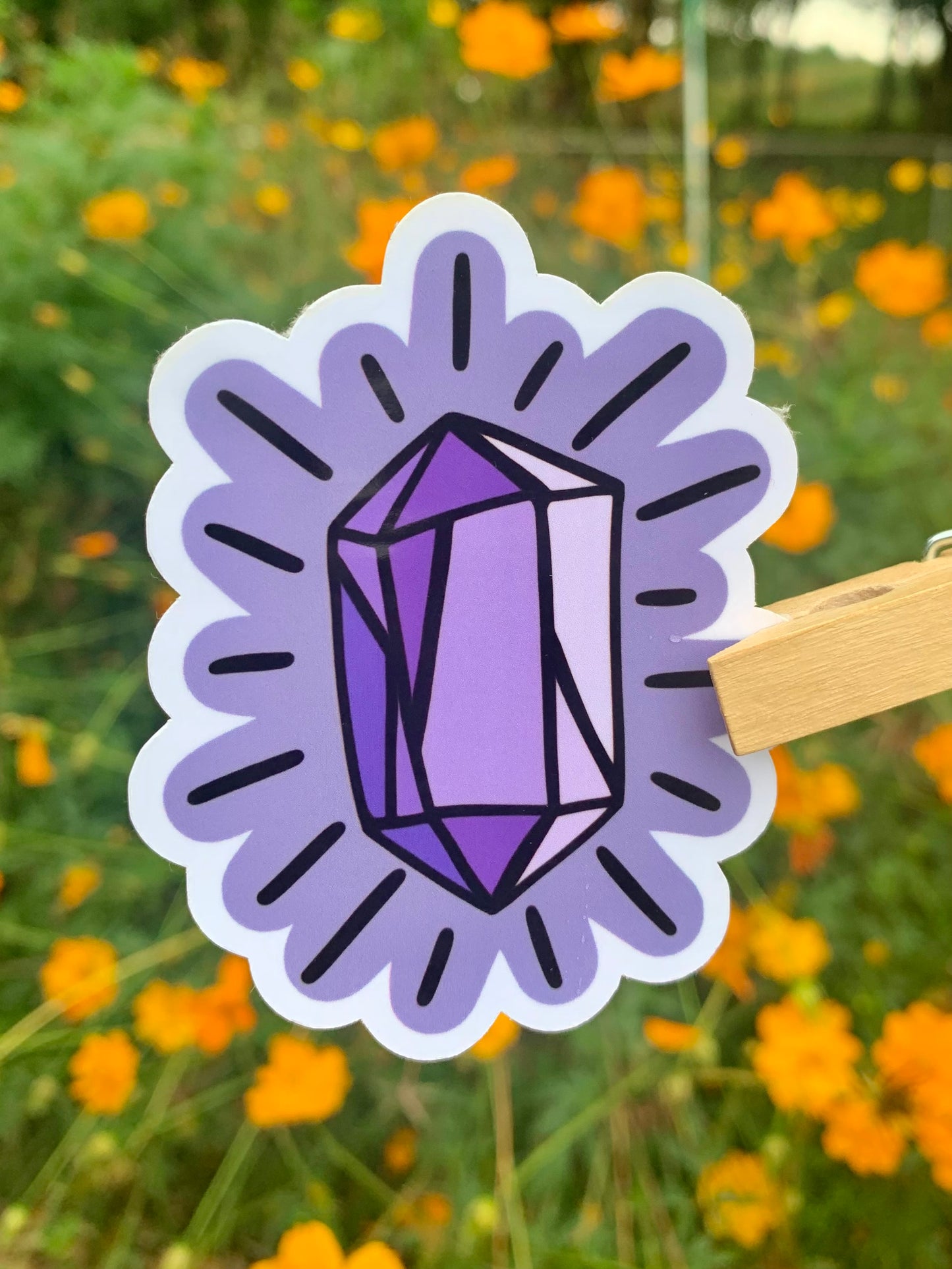 Purple Crystal Sticker