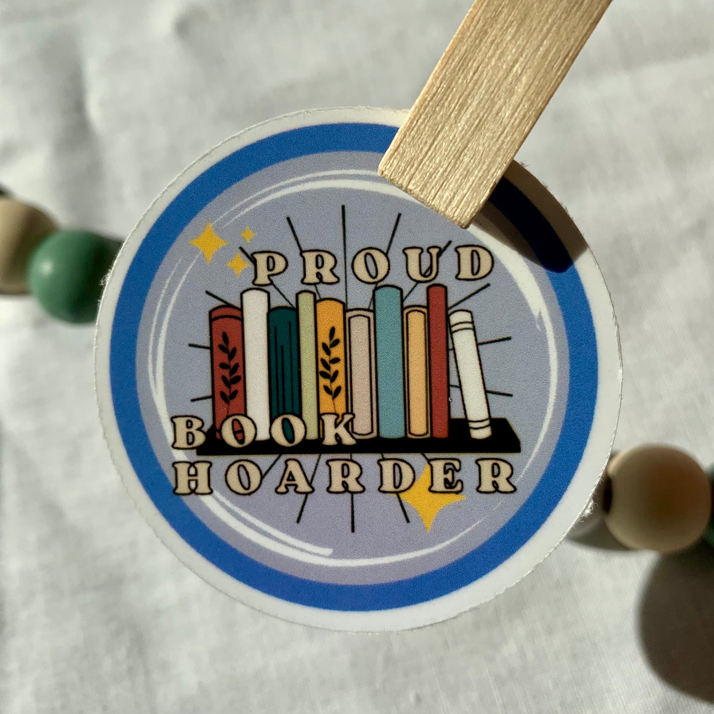 Proud Book Hoarder Sticker