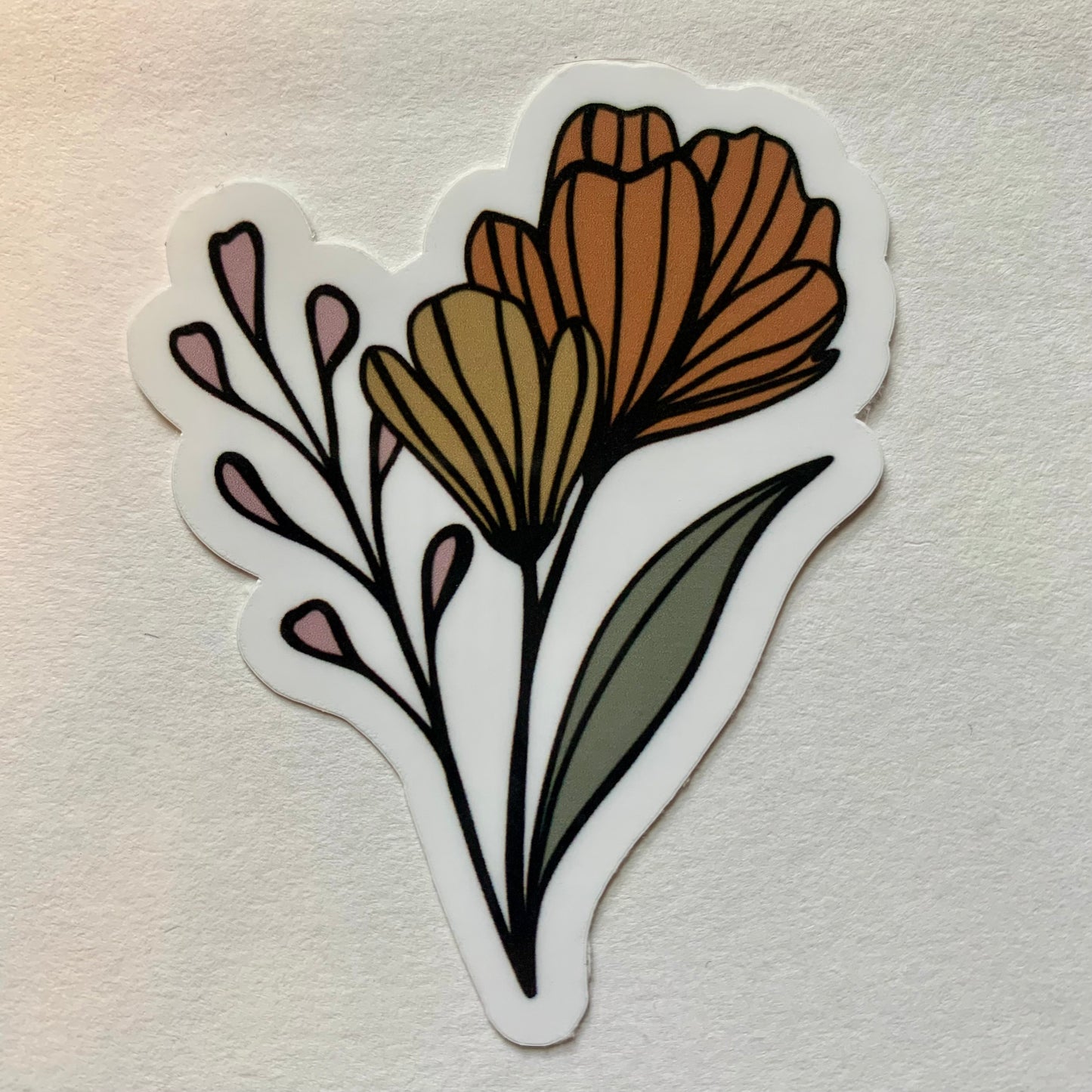 Yellow and Orange Flower Sticker