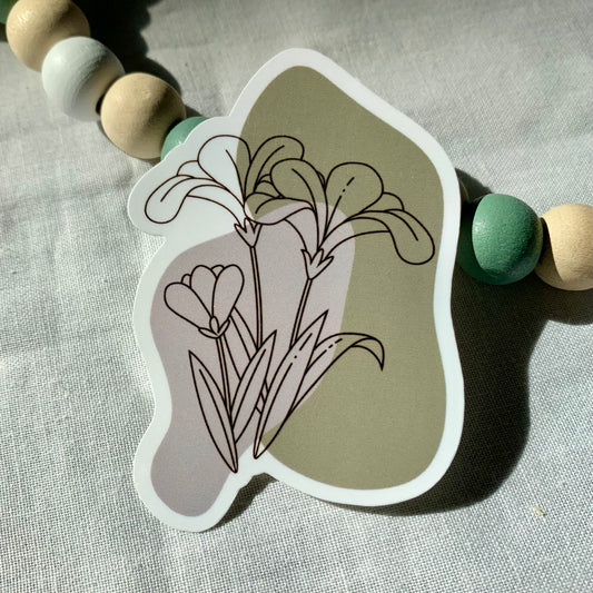 Green Flowers Sticker