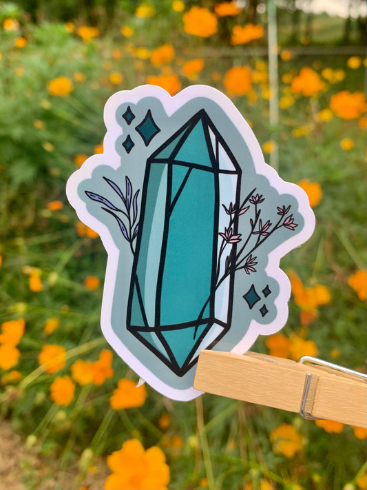 Blue Crystal Sticker