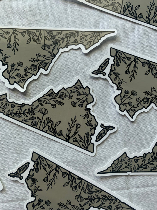 Virginia State Flowers Sticker