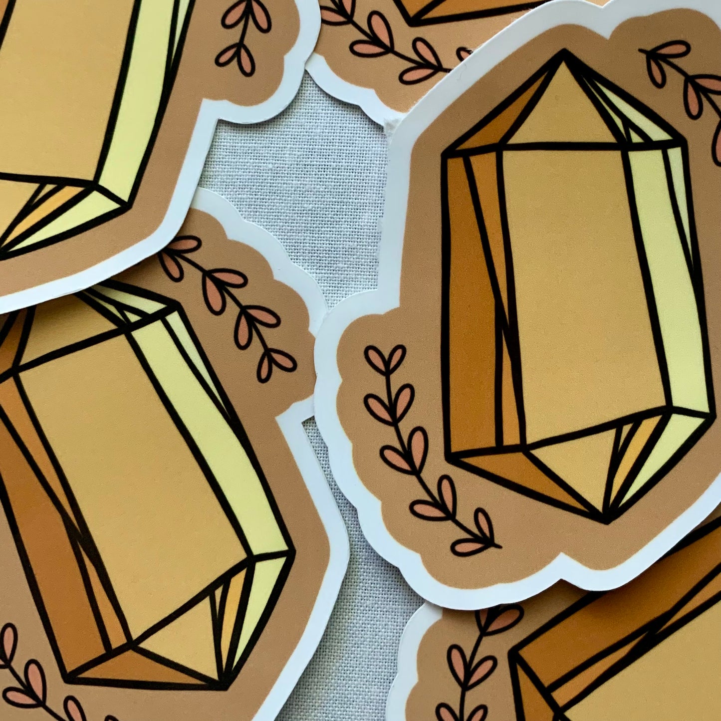 Yellow Crystal Sticker