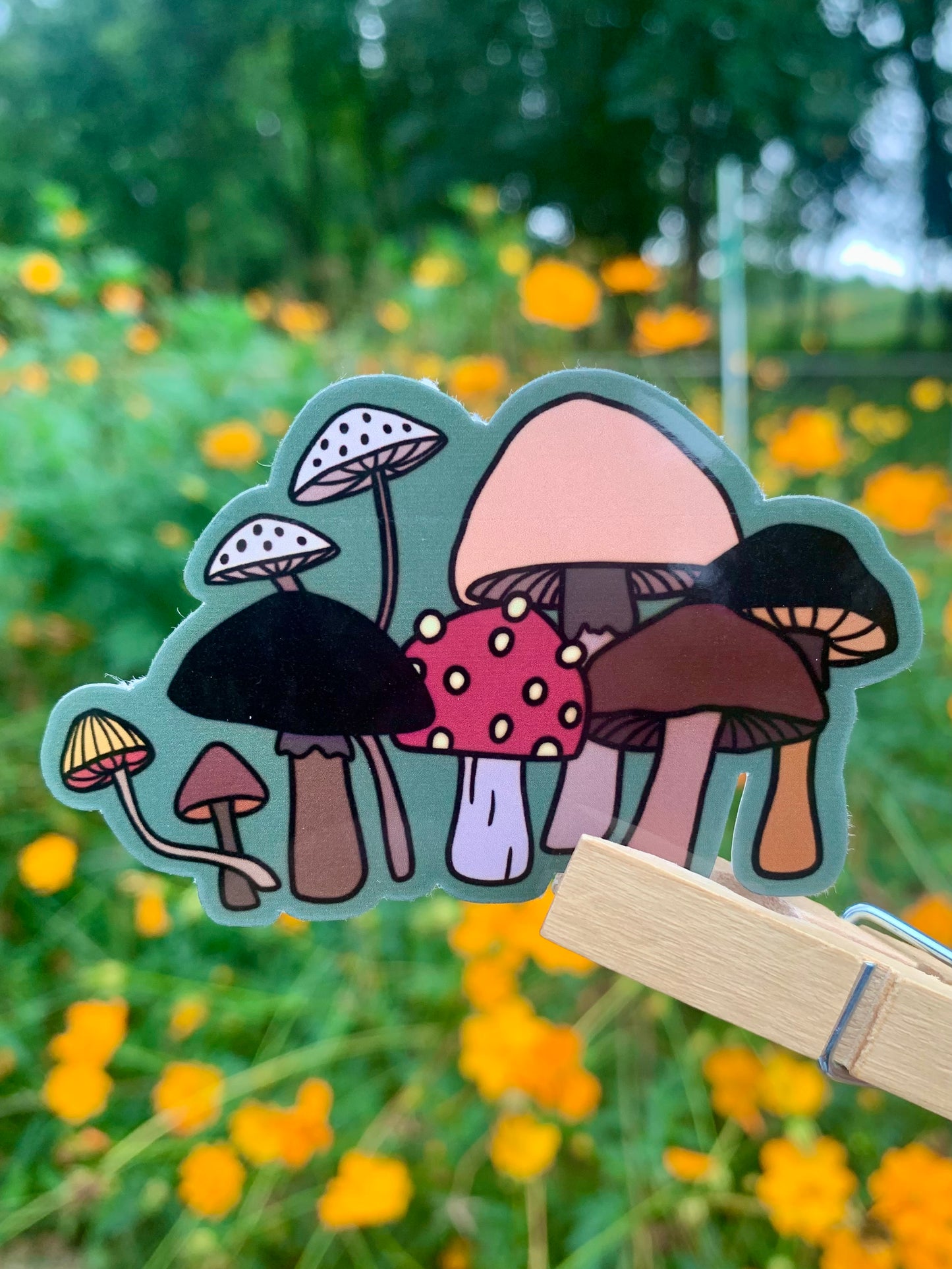 Mushroom Family Sticker