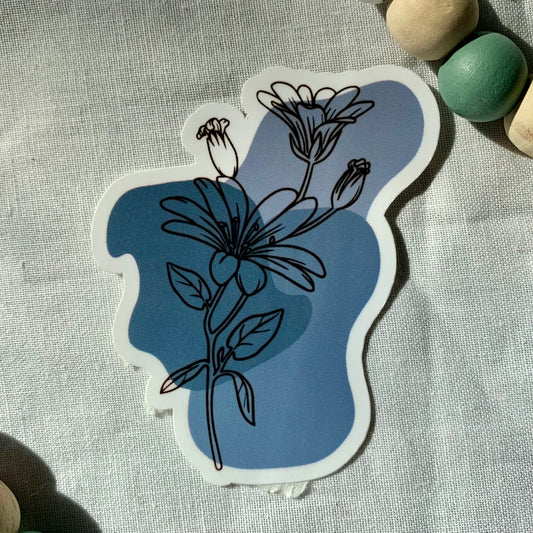 Blue Flowers Sticker