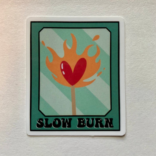 Slow Burn Bookish Stamp Sticker