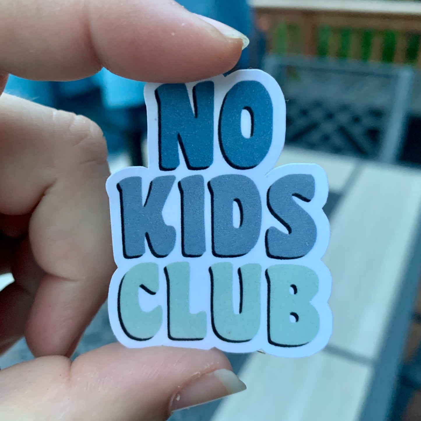 No Kids Club Sticker