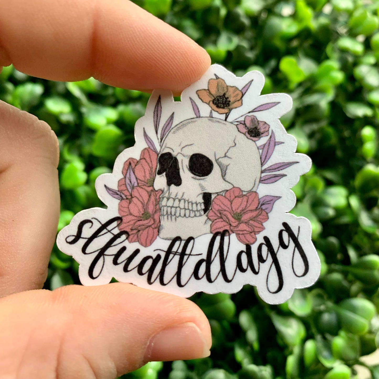 STFUATTDLAGG Skull Sticker