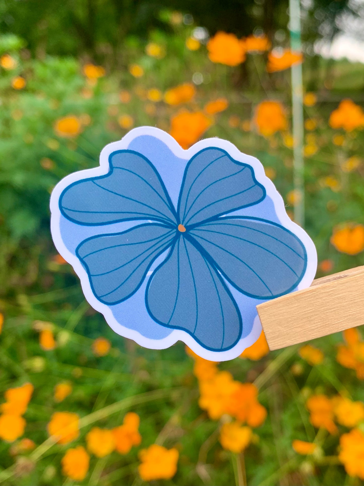 Blue Flower Sticker