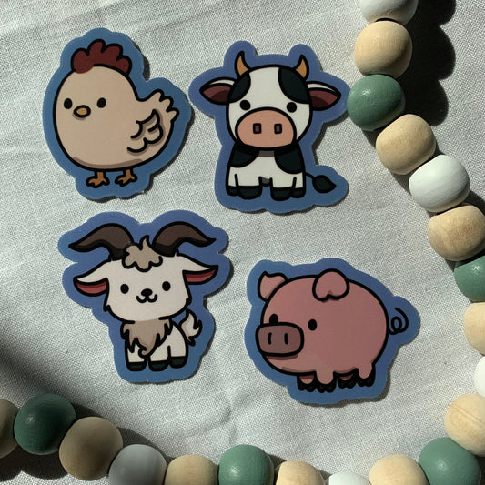 Farm Animals Sticker Bundle