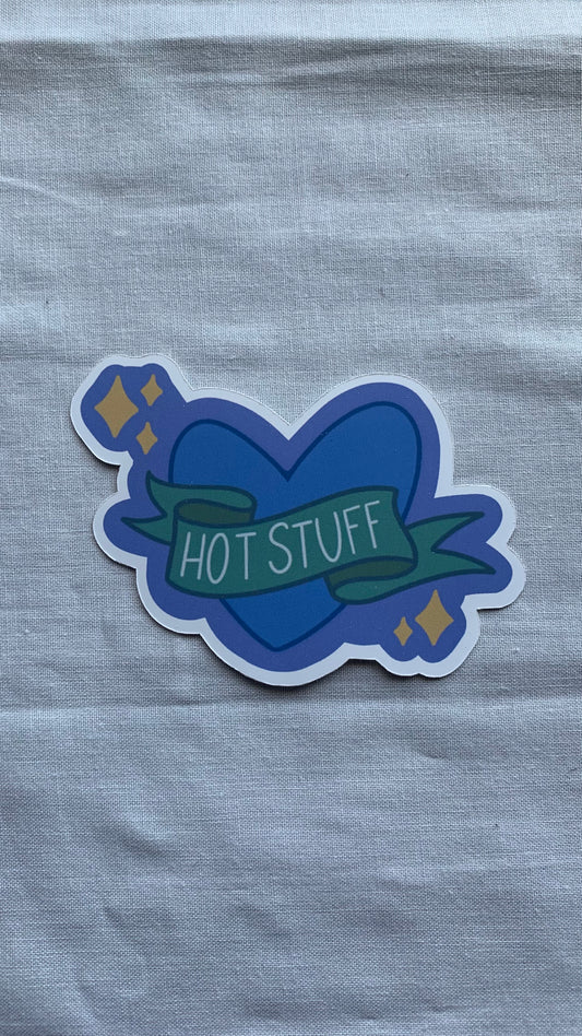 Hot Stuff Heart Sticker