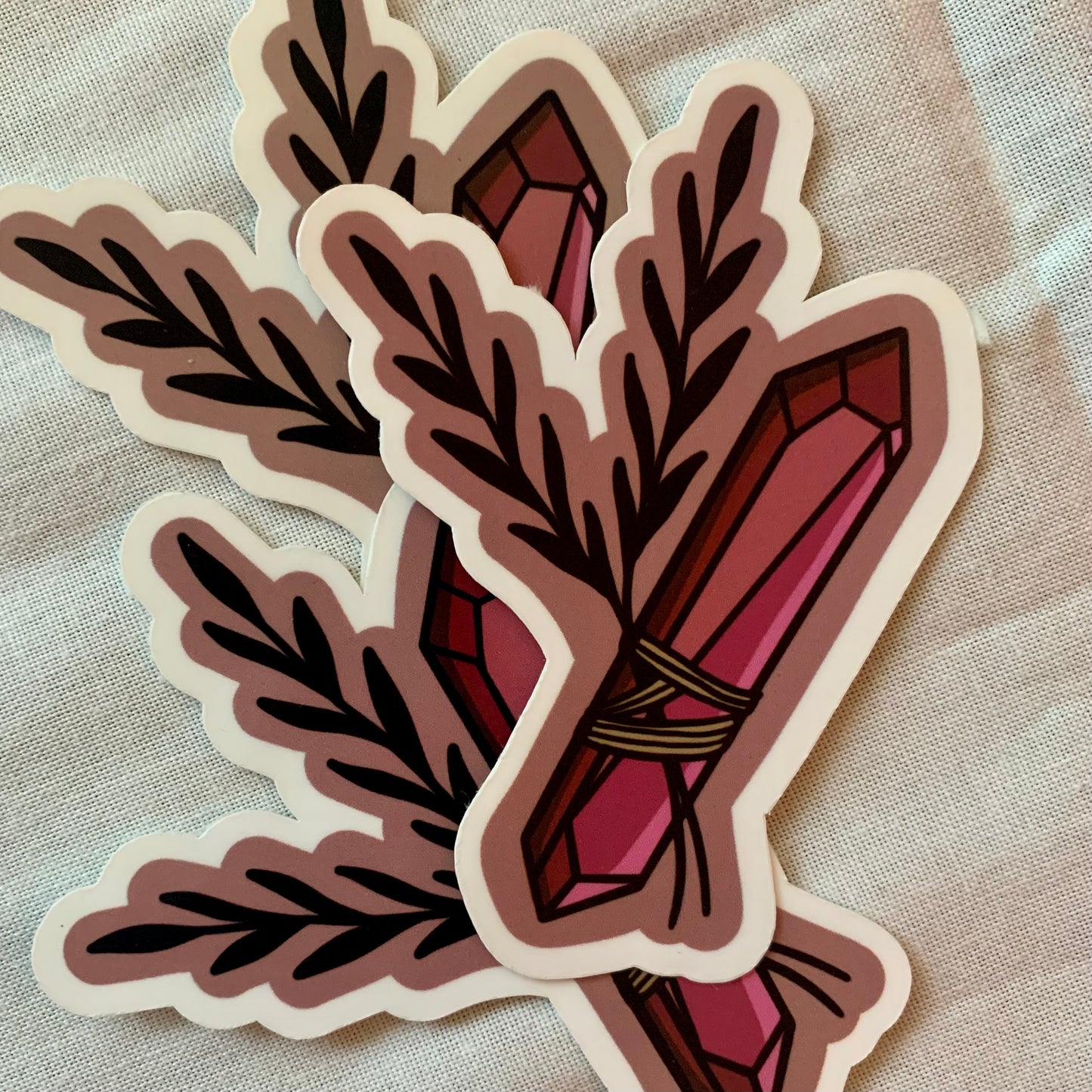 Pink Crystal Sticker