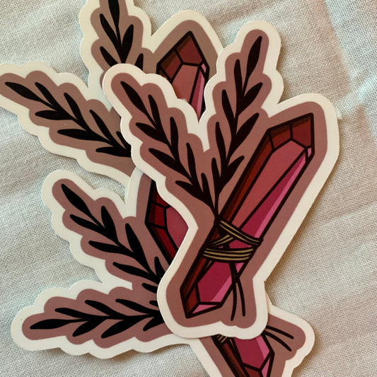 Pink Crystal Sticker