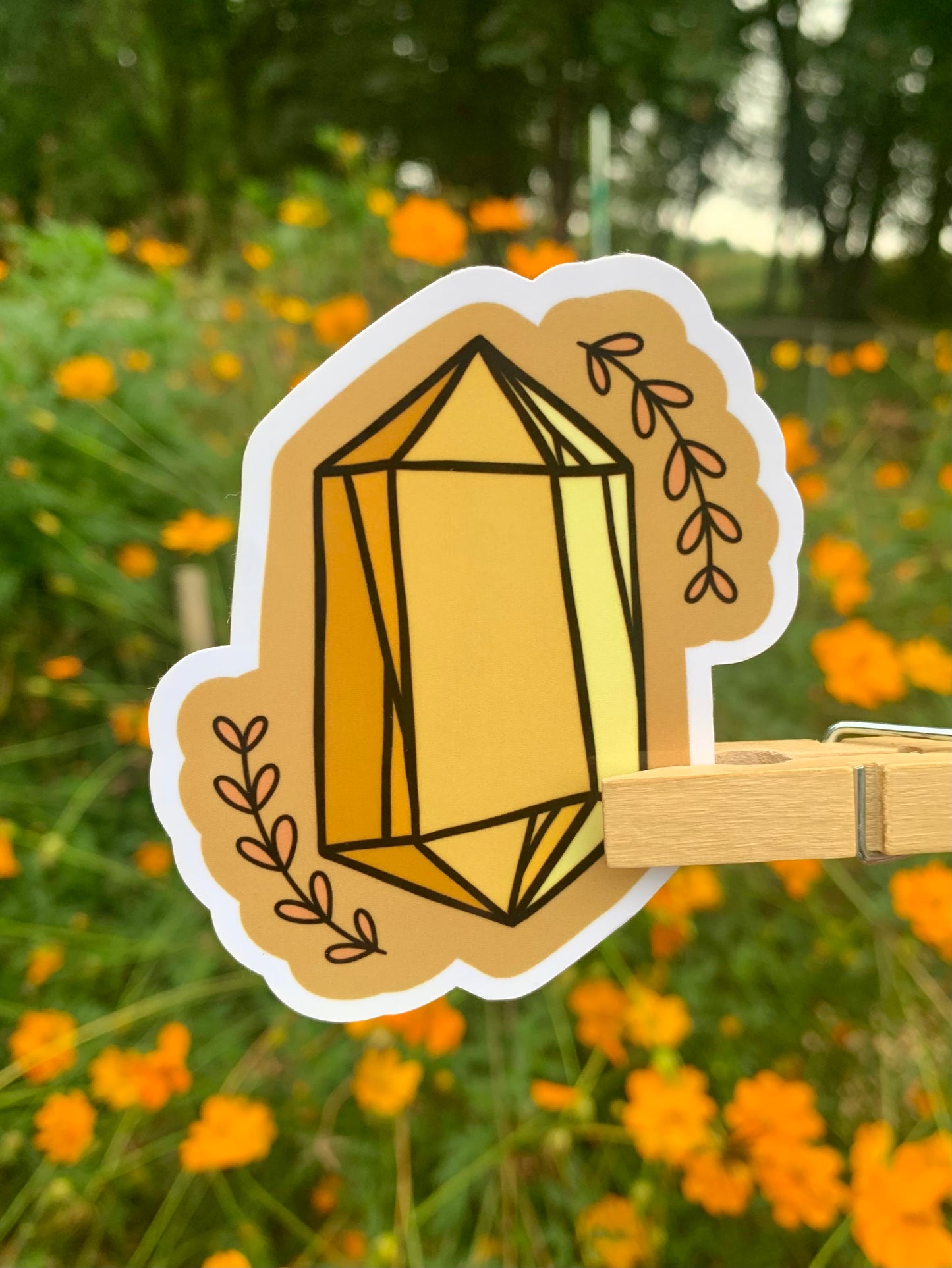 Yellow Crystal Sticker