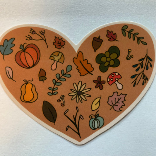 Fall Heart Sticker