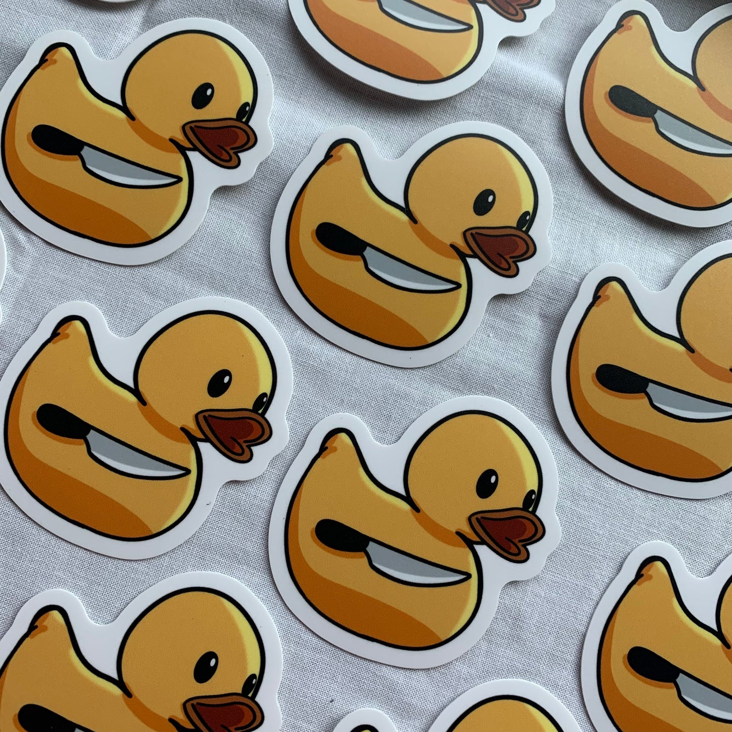 Duck With A Knife Sticker
