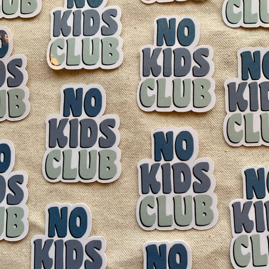 No Kids Club Sticker