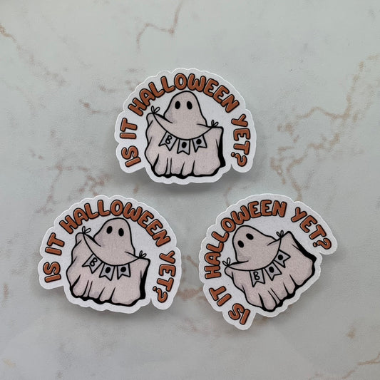 Is It Halloween Ghost Sticker