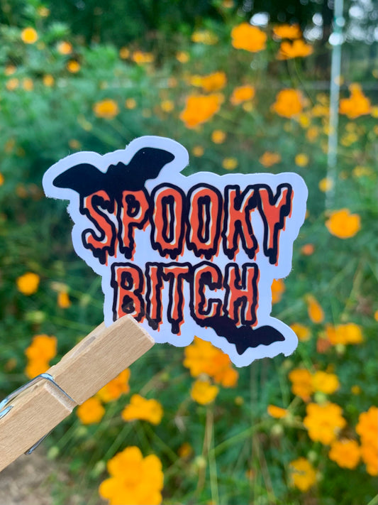 Spooky Bat Bitch Sticker