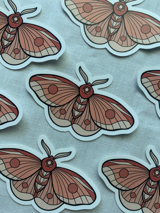 Peach Moth Sticker