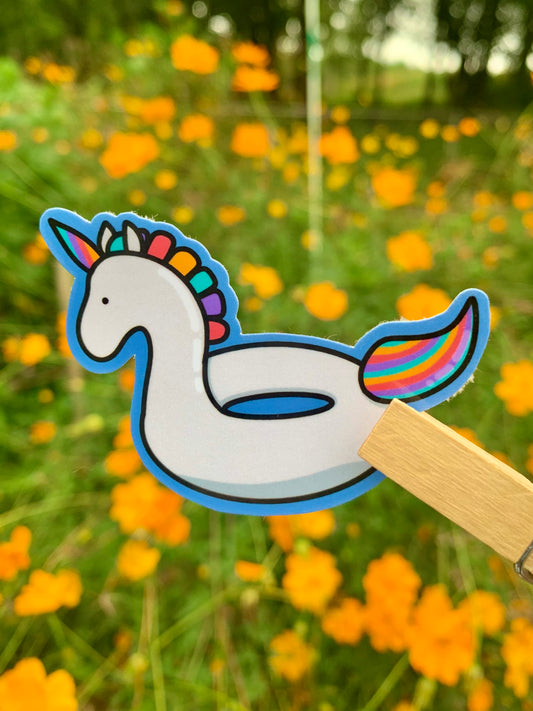 Unicorn Floaty Sticker