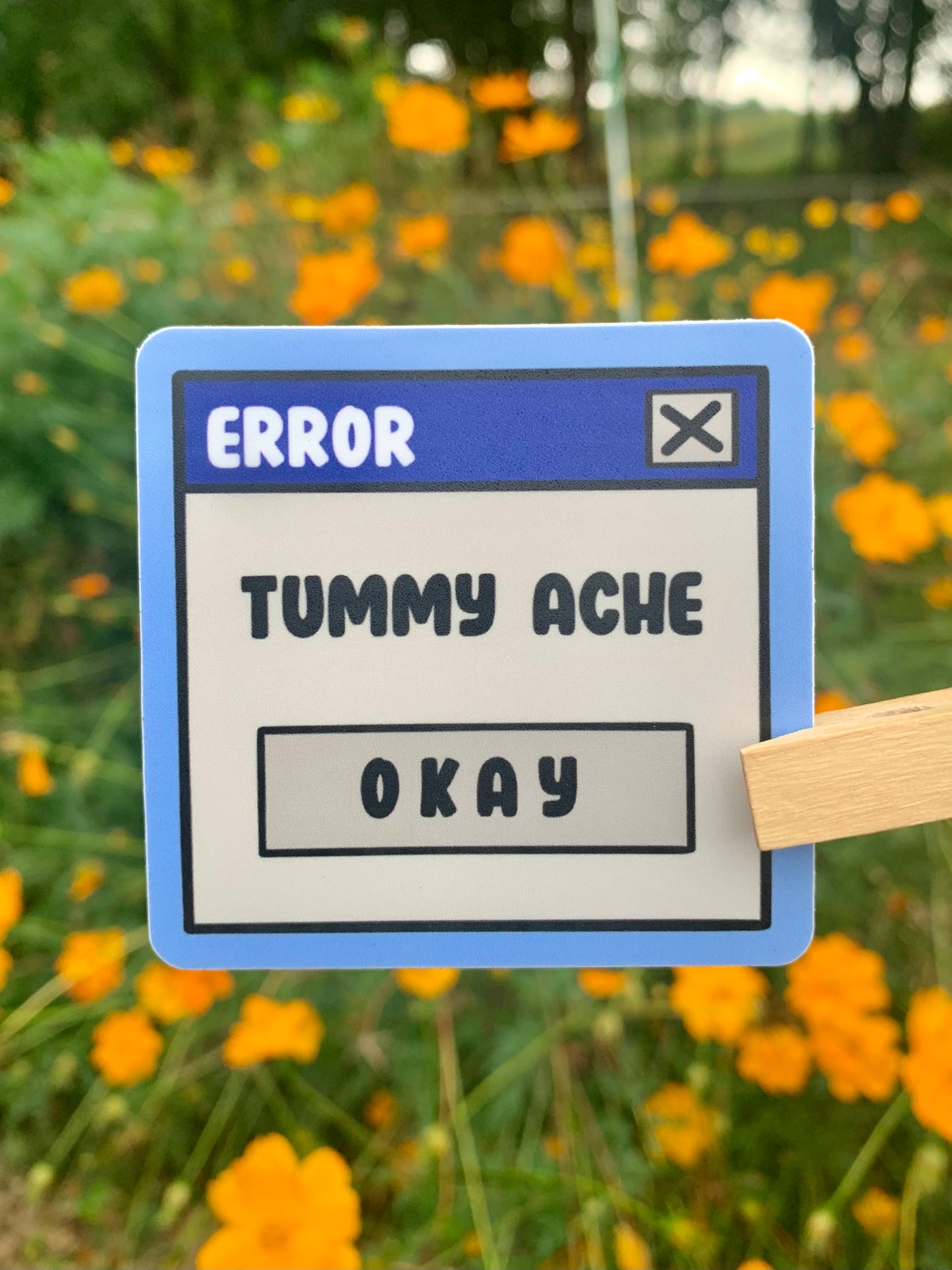 Error Tummy Ache Sticker