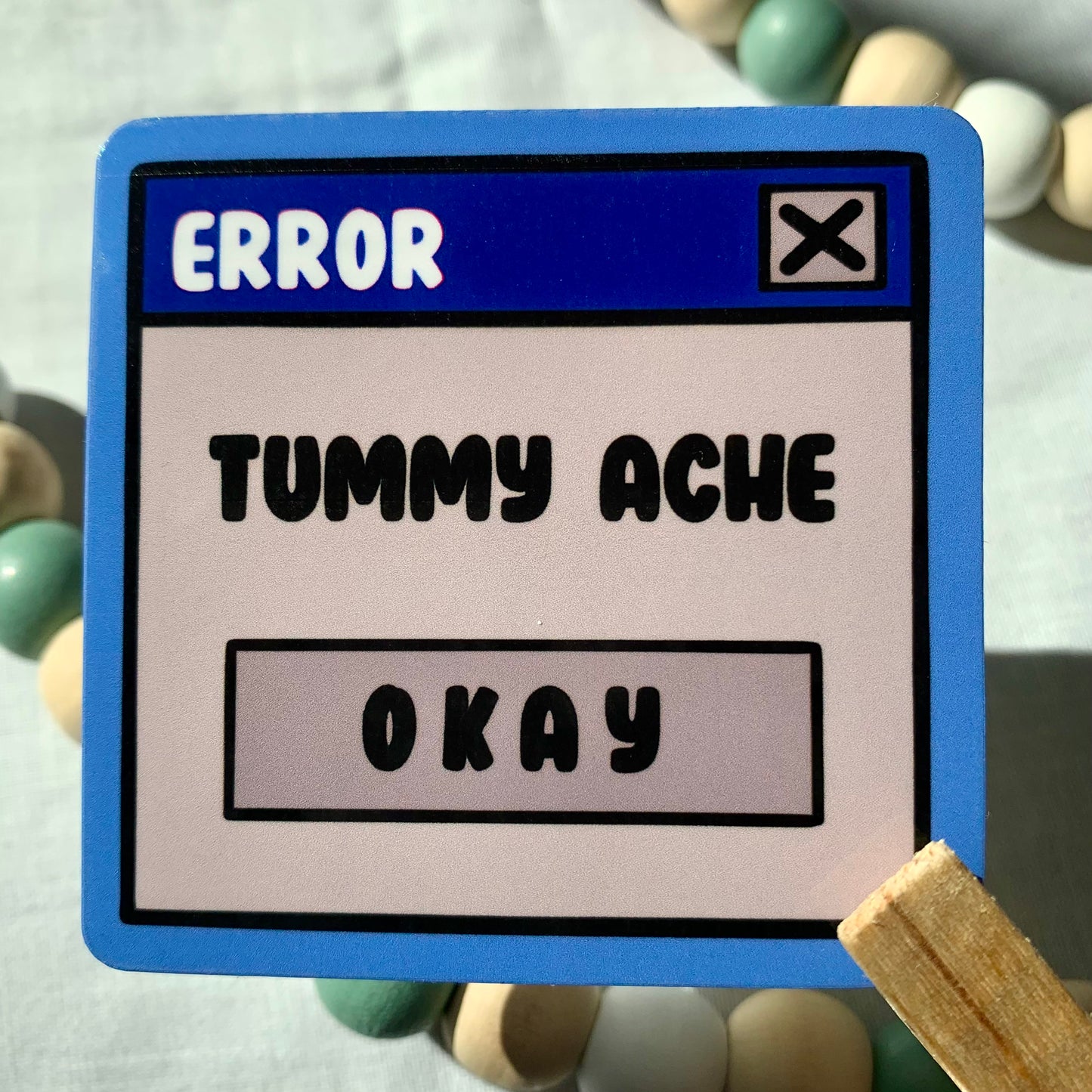 Error Tummy Ache Sticker