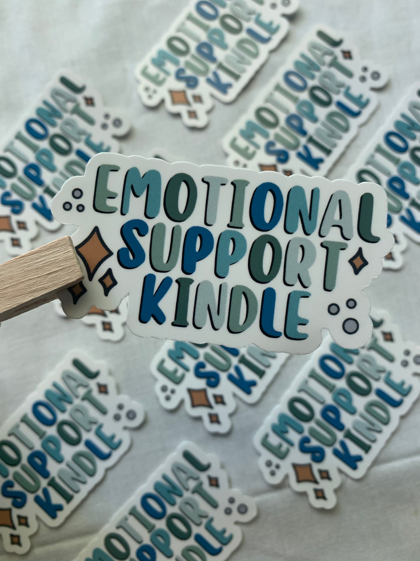 Emotional Support Kindle Sticker