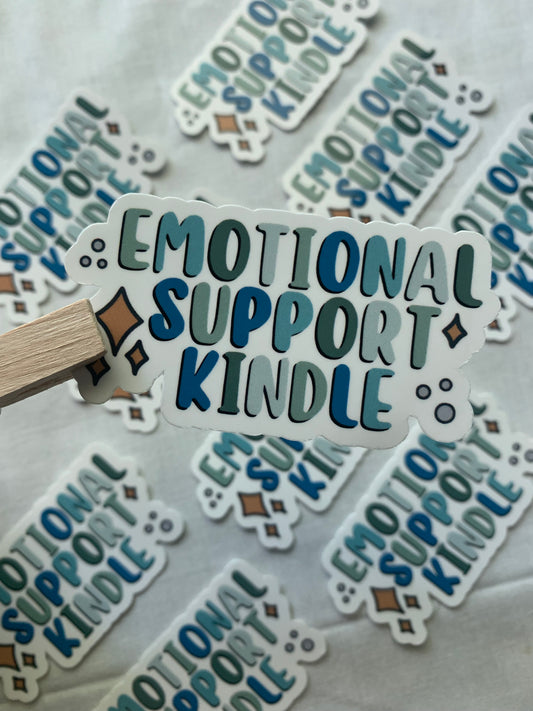 Emotional Support Kindle Sticker