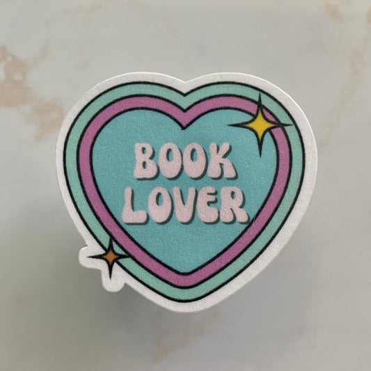 Book Lover Heart Sticker