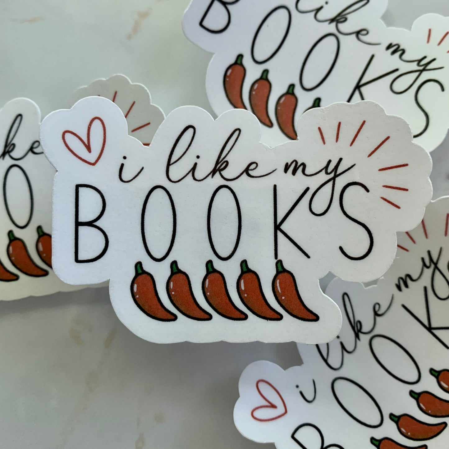 I Like My Books Spicy Sticker
