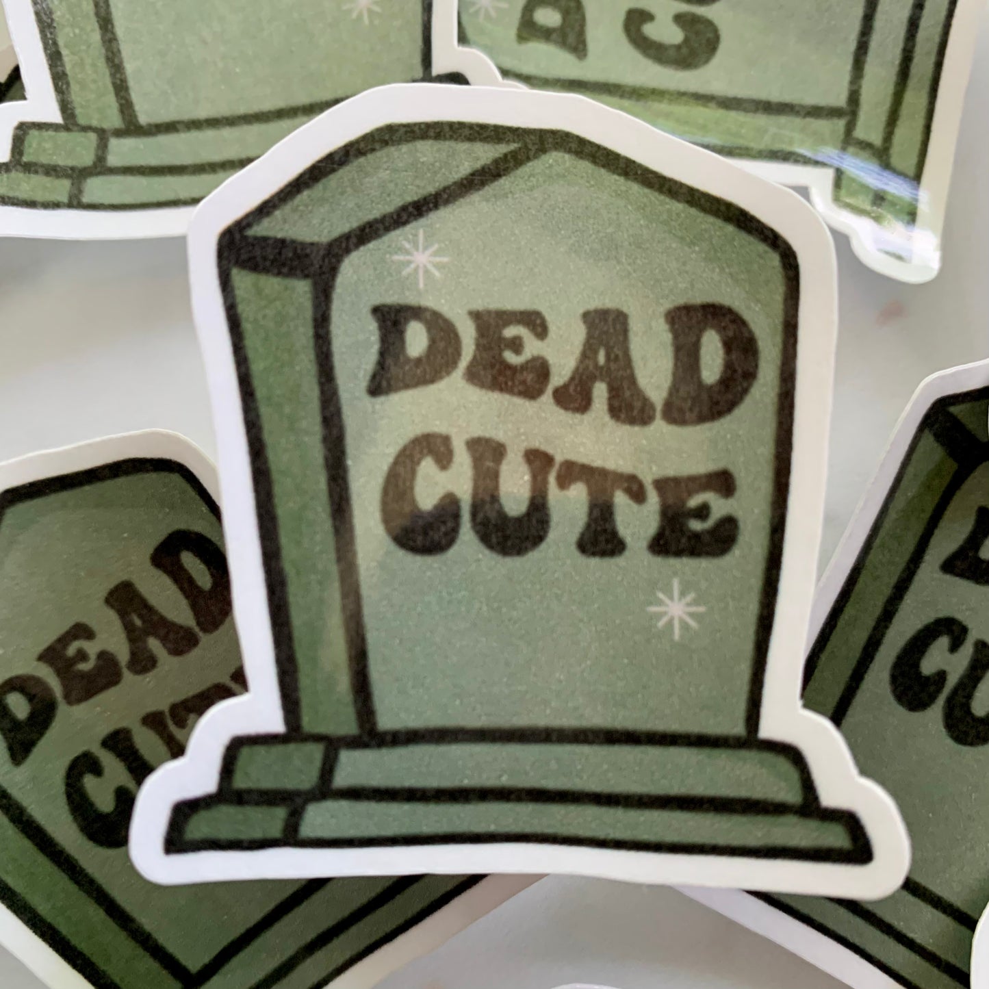 Dead Cute Gravestone Sticker